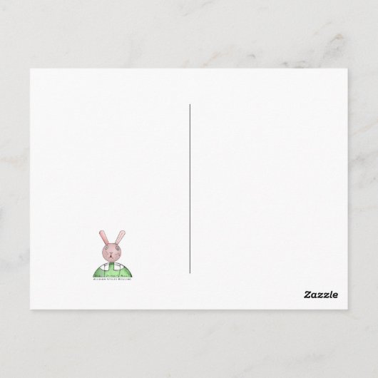 Muizen in de Regen Briefkaart (Achterkant)