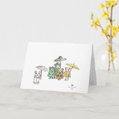 Muizen in de Regen Kaart (Gele Bloem)