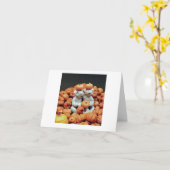 Muizen in een stapel pompoenen kaart (Gele Bloem)