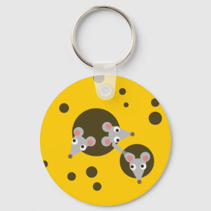 Muizen in kaas sleutelhanger