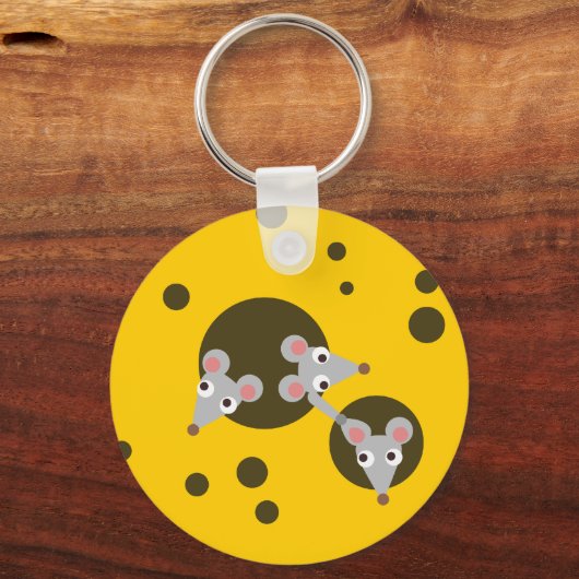 Muizen in kaas sleutelhanger (Voorkant)