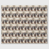 Muizen kijken van achter een zwarte bril cadeaupapier (Vlak)