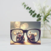 Muizen met een grote bril Oogarts Briefkaart (Staand voorkant)