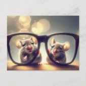 Muizen met een grote bril Oogarts Briefkaart (Voorkant)