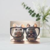 Muizen met een grote bril Oogarts Briefkaart (Staand voorkant)