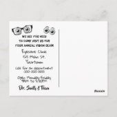 Muizen met een grote bril Oogarts Briefkaart (Achterkant)