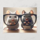 Muizen met een grote bril Oogarts Briefkaart (Voorkant)