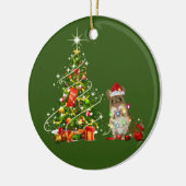 Muizen met Pet LIGHTS Kerstmis Keramisch Ornament (Links)