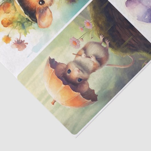 Muizen met Petten Tissuepapier (Detail)