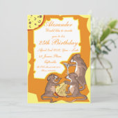 Muizen met uitnodiging van de Kaas (Staand voorkant)