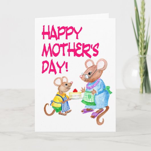 'Muizen' Moederdag Kaart (Voorkant)