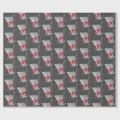 Muizen op grijs cadeaupapier (Vlak)