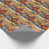 Muizen op herfstpompoenen cadeaupapier (Hoek)