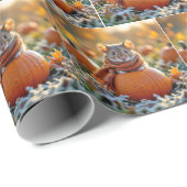 Muizen op herfstpompoenen cadeaupapier (Rol Hoek)