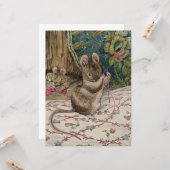 Muizen op het werk Draaien van de naald (Beatrix P Kaart (Voorkant / Achterkant in situ)