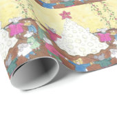 Muizen rond een kaaskerstboom cadeaupapier (Rol Hoek)