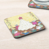 Muizen rond een kaaskerstboom drankjes onderzetter (Linkerzijde)