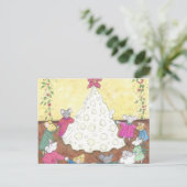 Muizen rond een kaaskerstboom feestdagenkaart (Staand voorkant)