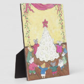 Muizen rond een kaaskerstboom fotoplaat (Zijkant)