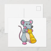 Muizen schaken met pion briefkaart (Voorkant / Achterkant)