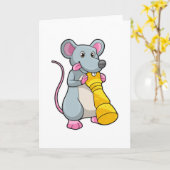 Muizen schaken met pion kaart (Gele Bloem)