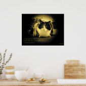 Muizen zijn vun Peep Hole Kat Haiku Poster (Keuken)