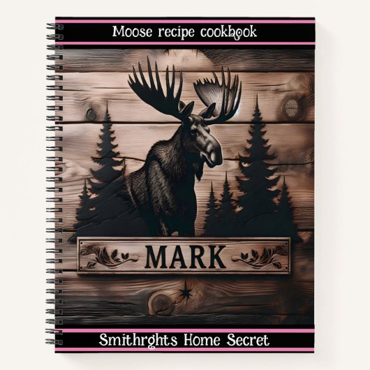 Muizenbeitsen op hout bij zonsondergang notitieboek (Voorkant)