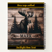 Muizenbeitsen op hout bij zonsondergang notitieboek (Achterkant)