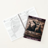 Muizenbeitsen op hout bij zonsondergang notitieboek (Binnen)