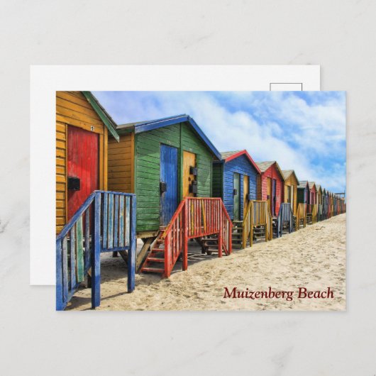 Muizenberg Beach Kaapstad Zuid-Afrika Briefkaart (Voorkant / Achterkant)