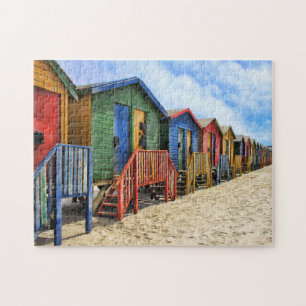 Muizenberg Kleurrijke Cottages op het Strand Legpuzzel