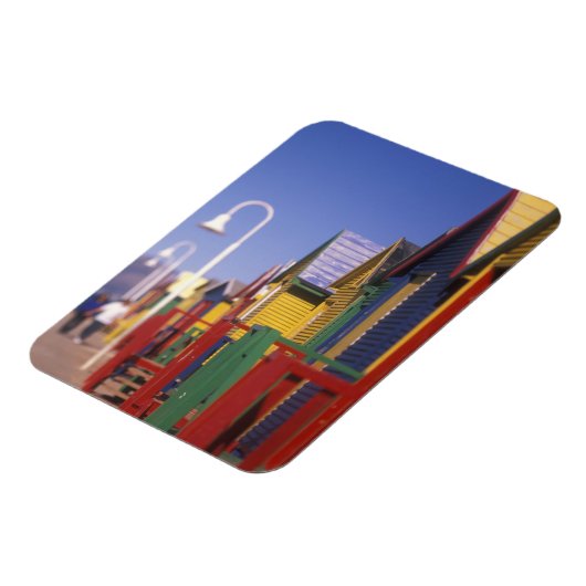 Muizenburg Bathing Boxes, vlakbij Capetown, Zuid Magneet (Linkerzijde)