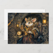 Muizenkoning in een boomwortelkasteel briefkaart (Voorkant / Achterkant)