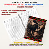 Muizenkunst in een rustige bosomgeving notitieboek