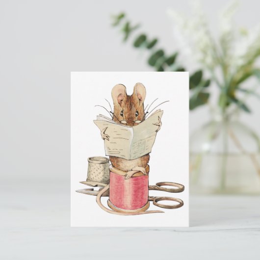 Muizenleeskrant Beatrix Potter Briefkaart (Staand voorkant)