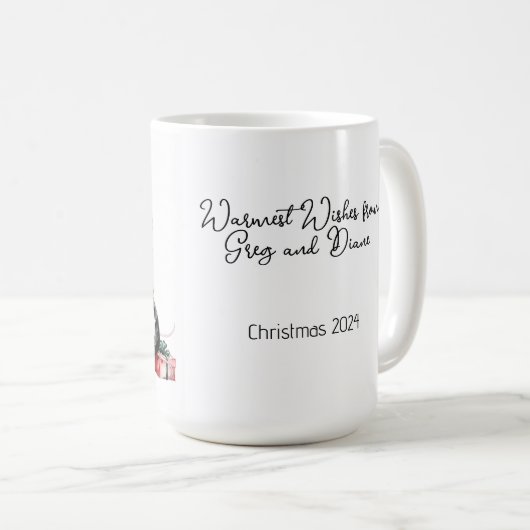 Muizenpaar met kerstboom vakantie Mok (Voorkant rechts)