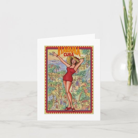 Mujer Havana:  Cubano La Habana Tarjeta Kaart (Voorkant)