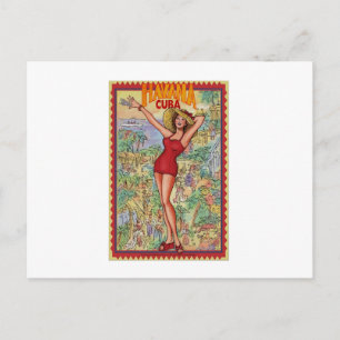 Mujer Havana: Vintage Cubano La Habana Briefkaart