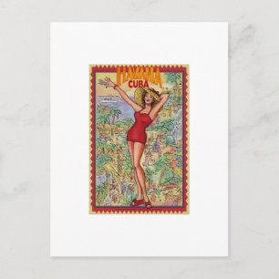Mujer Havana: Vintage Cubano La Habana Briefkaart