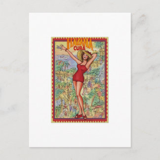 Mujer Havana: Vintage Cubano La Habana Briefkaart