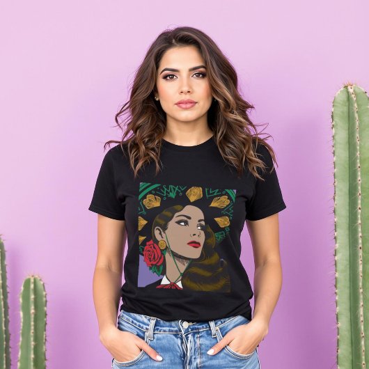 Mujer Mariachi Mexicana Pop Art T-shirt