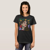 Mujer Mariachi Mexicana Pop Art T-shirt (Voorkant volledig)