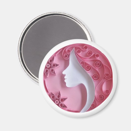 mujer quilling magneet (Voorkant / Achterkant)