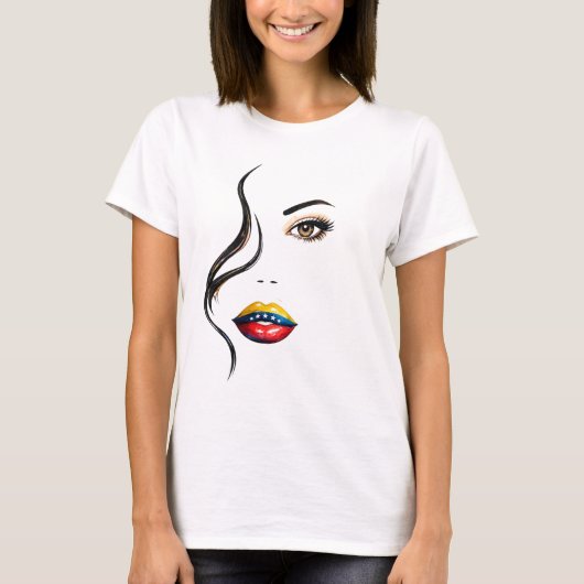Mujer Venezolana Bella y Poderosa – VE T-shirt (Voorkant)