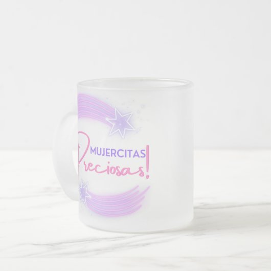 MUJERCITAS PRECIOSAS MATGLAS KOFFIEMOK (Voorkant links)