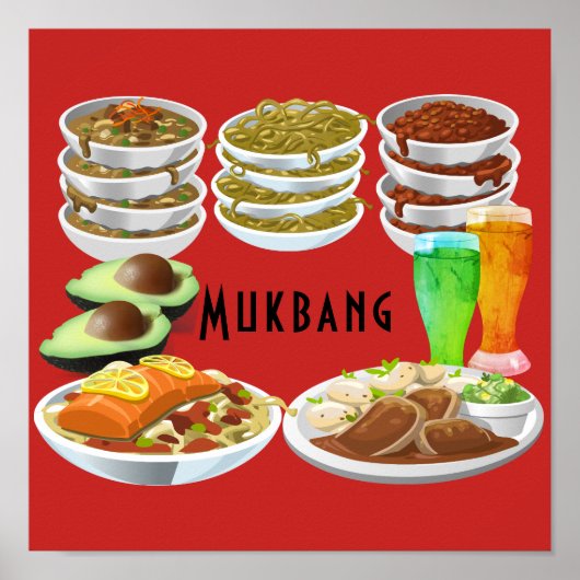 Mukbang Food Poster (Voorkant)