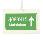Mukdahan Ahead ⚠ Thai Highway Traffic Sign ⚠ Luchtverfrisser (Achterkant)