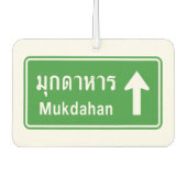 Mukdahan Ahead ⚠ Thai Highway Traffic Sign ⚠ Luchtverfrisser (Voorkant)