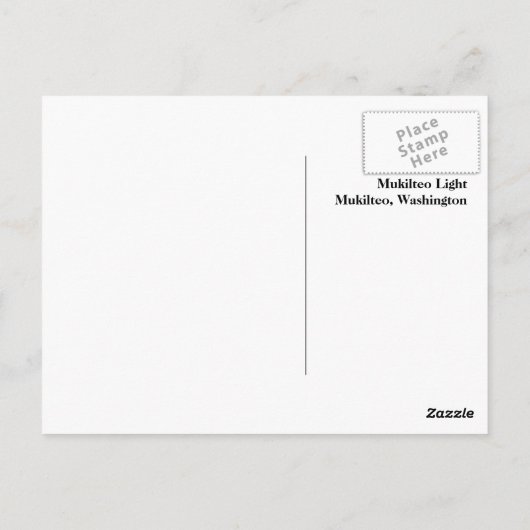 Mukilteo Light Briefkaart (Achterkant)