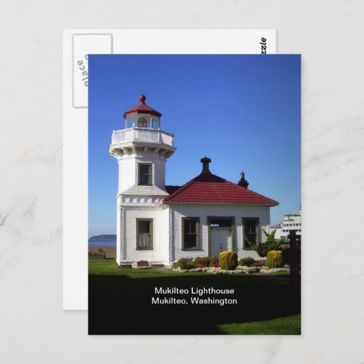 Mukilteo Lighthouse, Mukilteo, Washington Briefkaart (Voorkant / Achterkant)
